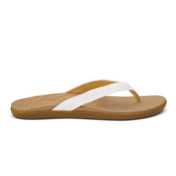 Olukai Women’s Honu Bright White / Golden Sand