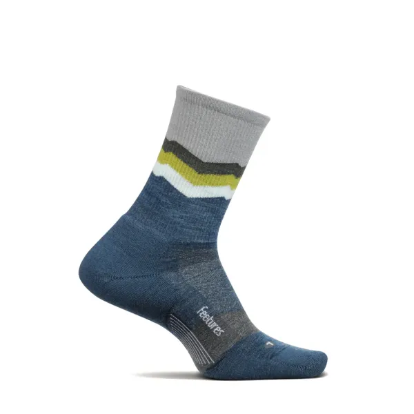 Feetures Feetures Merino 10 Max Cushion Mini Crew Switchback Navy
