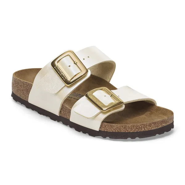 Birkenstock Sydney Luxe Buckle Graceful Pearl White BirkoFlor