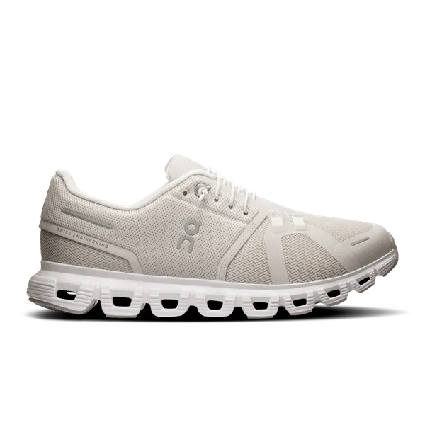 ON Women's Cloud 6 Wide Pearl | White