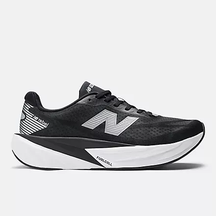 NEW BALANCE Women's New Balance Fuelcell Rebel v5 Black | Silver Metallic | White
