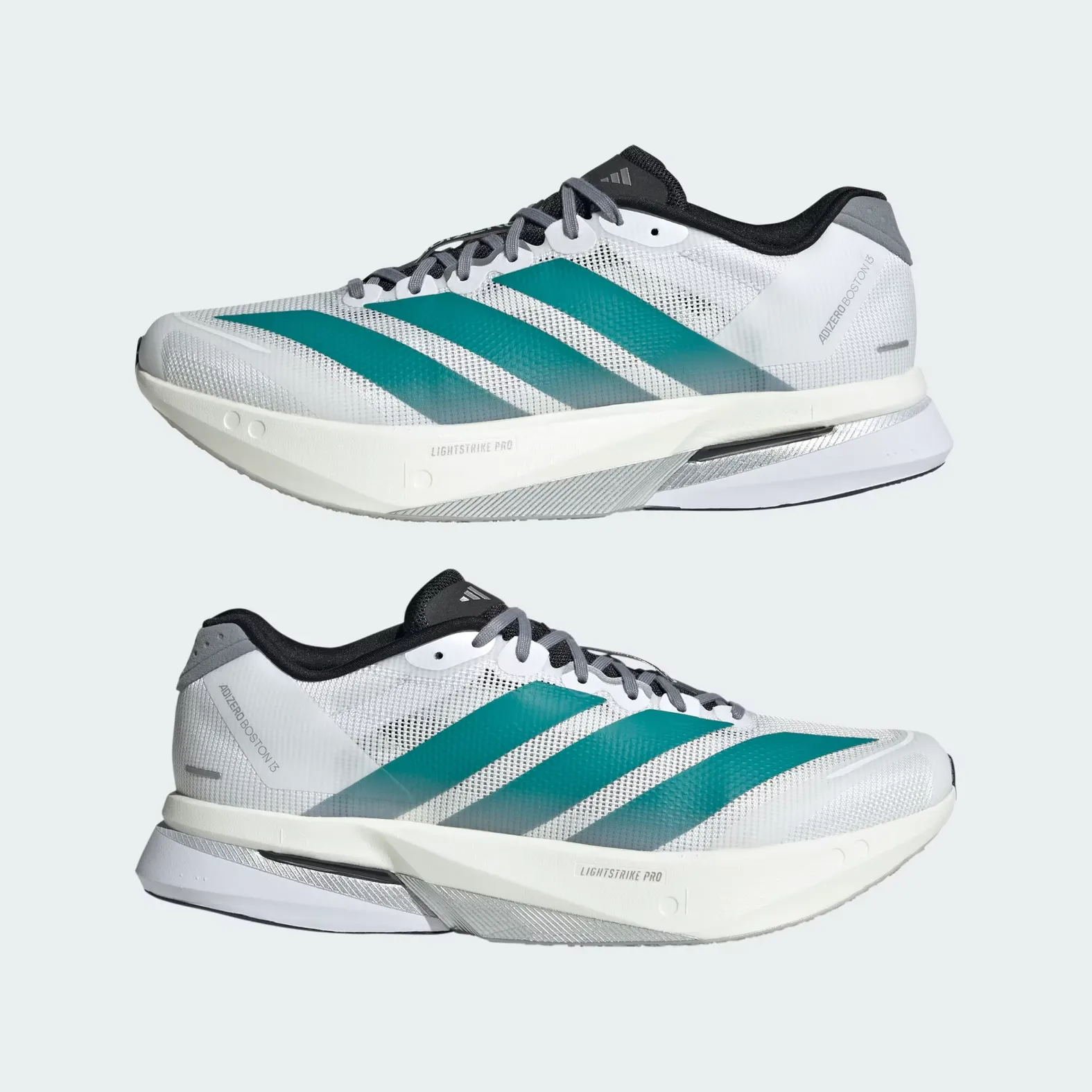 Adidas Men's Adizero Boston 13 FTWR White/Pure Teal/Grey