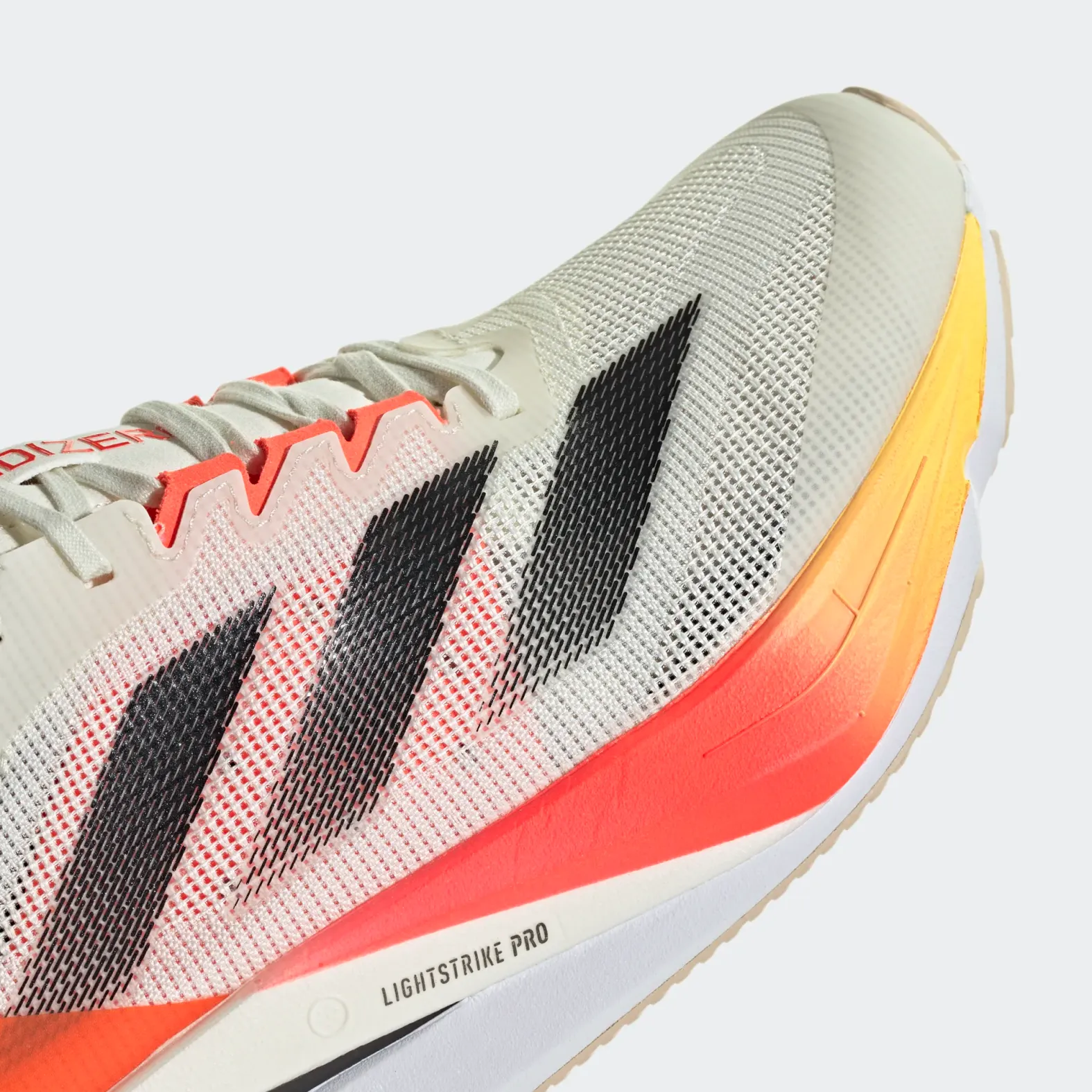 ADIDAS Women's Adizero Boston 12 Ivory/Iron Metallic/Solar Red