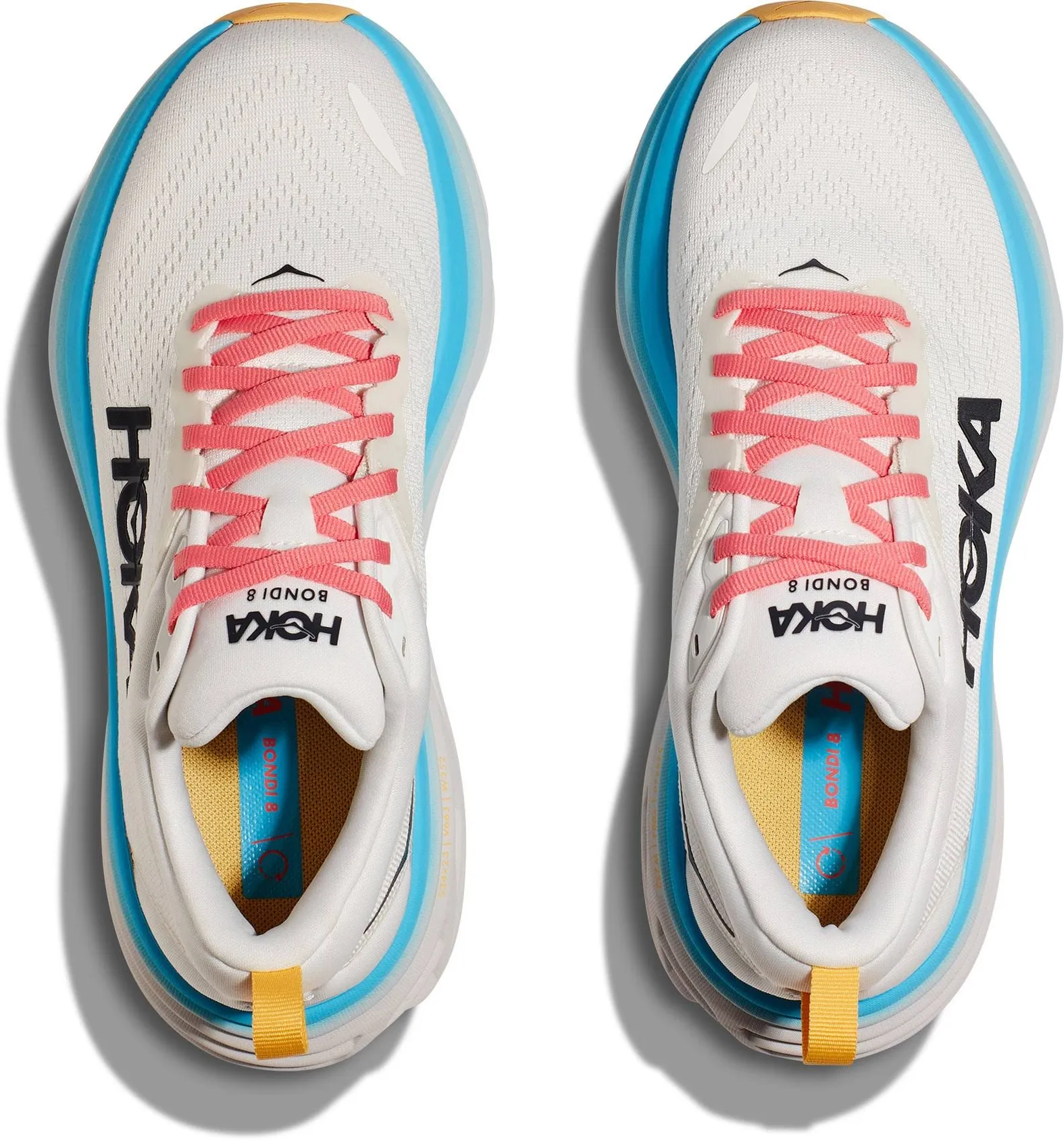 Women's HOKA Bondi 8 - Blanc De Blanc/Swim Day - Goodmiles Running
