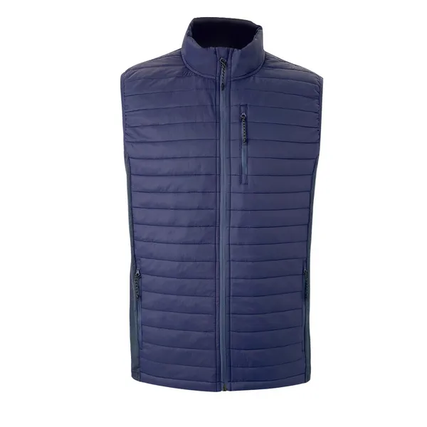 The RAC Collective Men's Down Vest NAVY/GREY/PURPLE ROSE