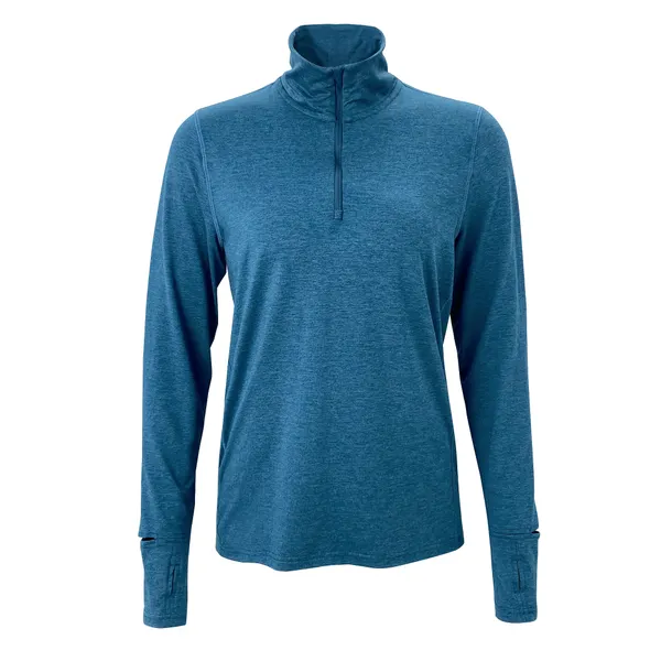 The RAC Collective Women's Quarter Zip 2.0 Heather Blue Ashes