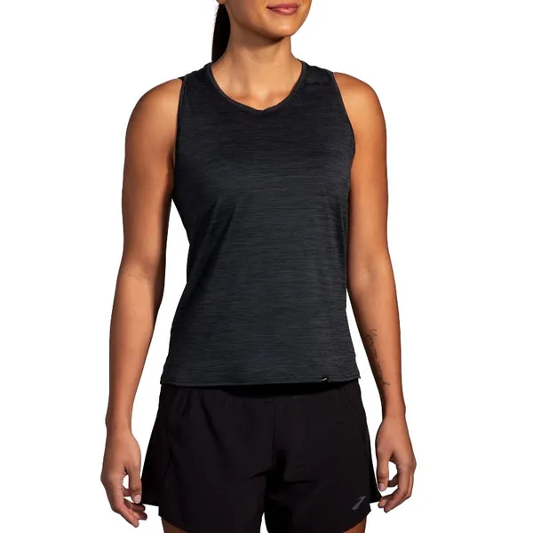 Brooks Women's Luxe Tank Htr Deep Black