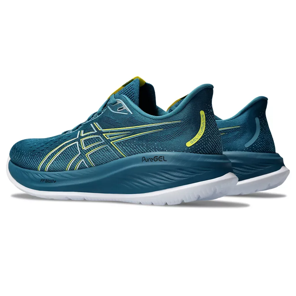 Asics MEN'S CUMULUS 26 EVENING TEAL/BRIGHT YELLOW