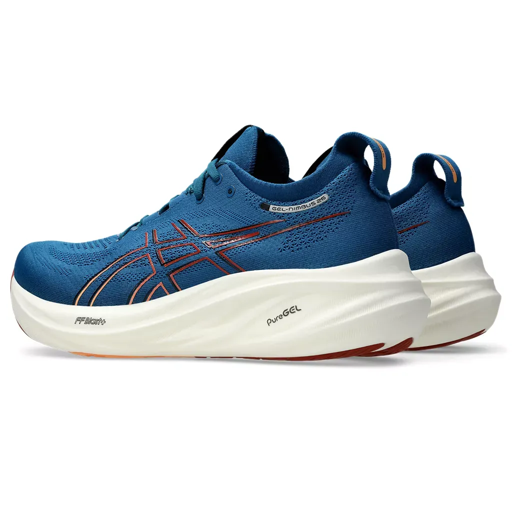 【asics】ランニングシューズ 404 ブルー Asics Men's GEL-NIMBUS 26 404 RichNavy/FadedOrange