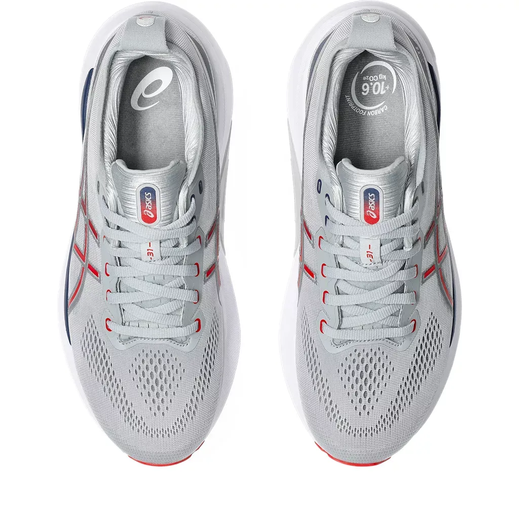 ASICS Men's Gel-Kayano 31 PIEDMONT GREY/FIERY RED