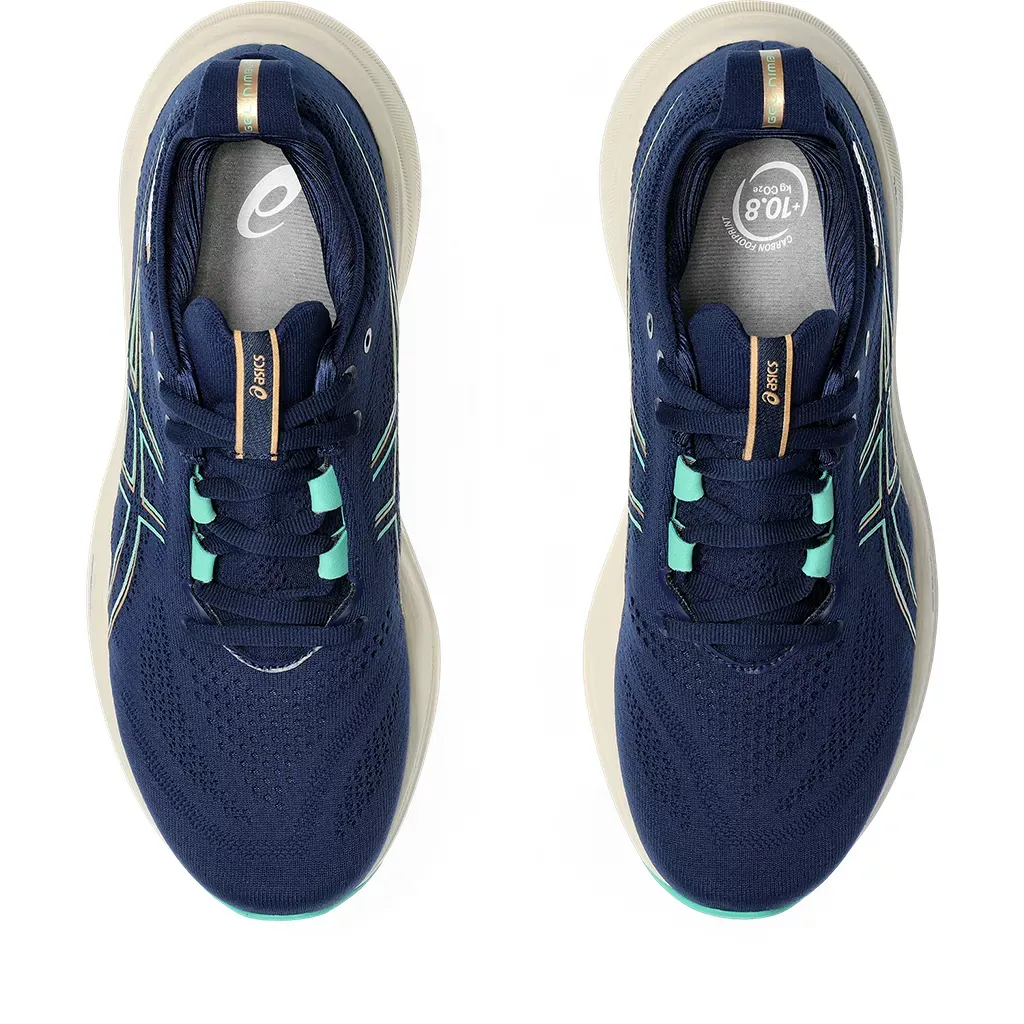 Asics WOMEN'S NIMBUS 26 BLUE EXPANSE/AURORA GREEN