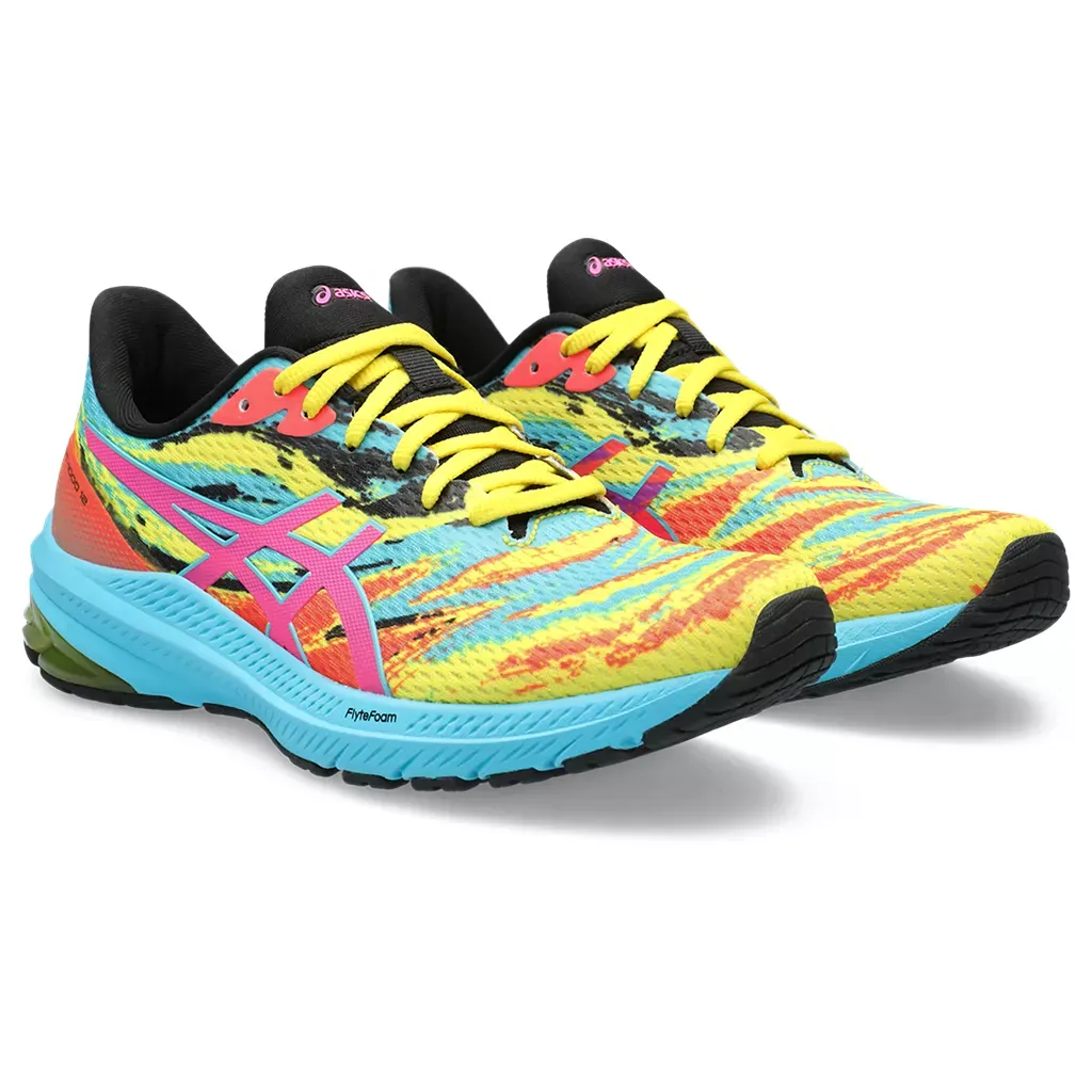 ASICS Gray and Neon Yellow GT-1000 Running Shoes Asics GT-1000 12 - Mens Running Shoes - Bright Yellow/Black  main image 2