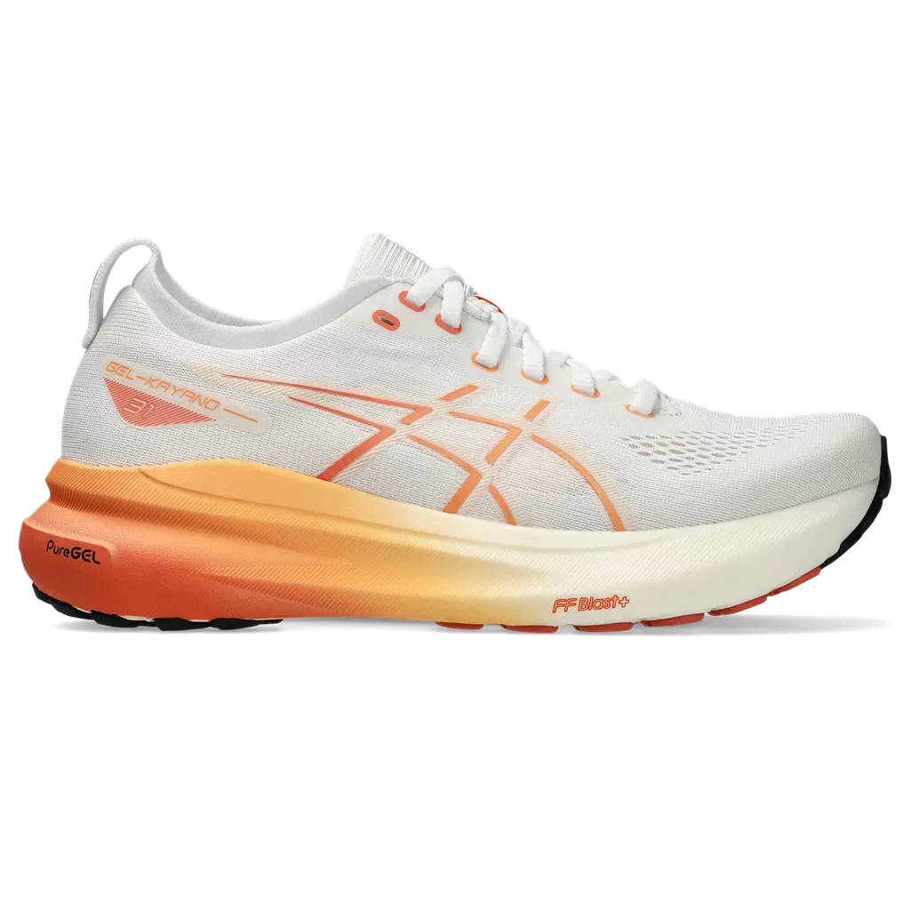 おきお取引 asics CHIBA 陸上競技用 Asics Women's Gel-Kayano 31 WHITE/FADED ORANGE