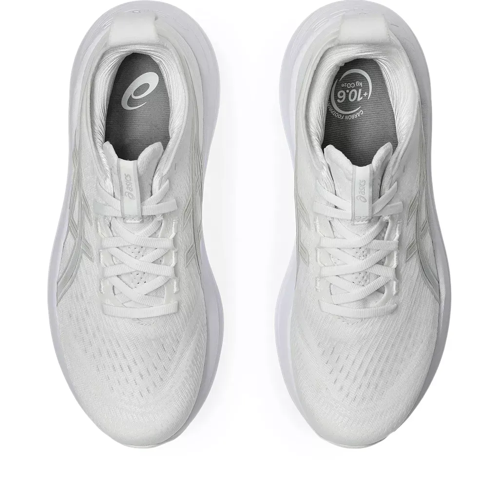 ASICS WOMEN'S GEL-NIMBUS 27 WHITE/GLACIER GREY