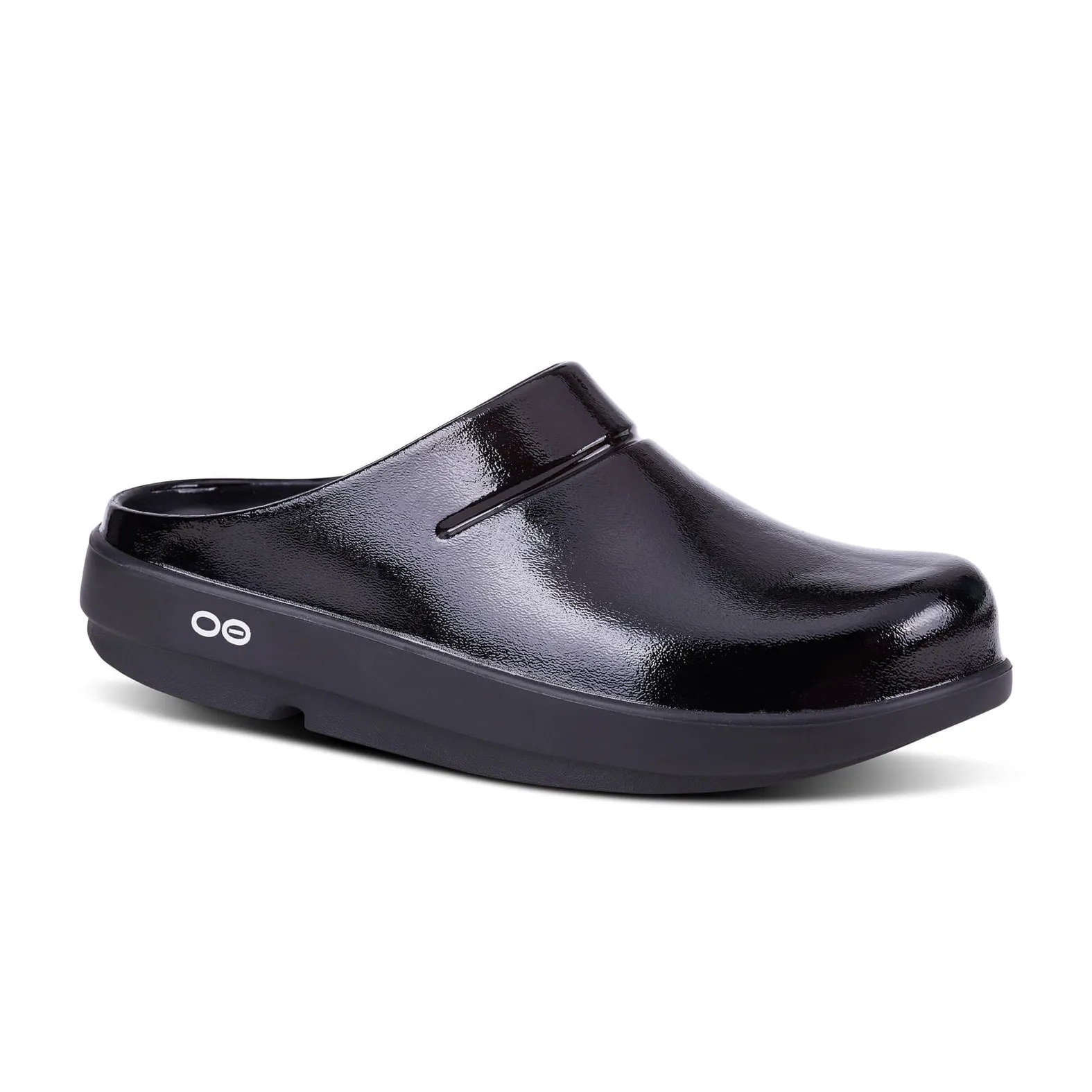 OOFOS OOcloog Luxe Black SATIN GRAPHITE