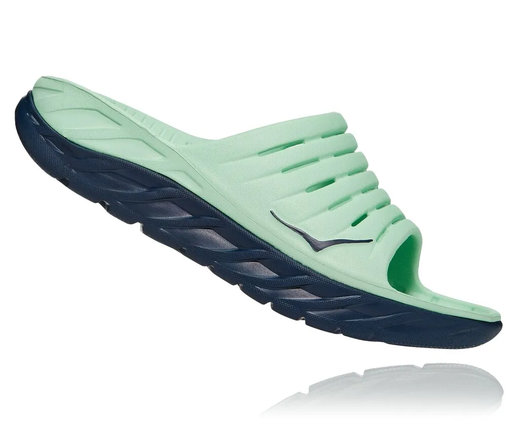 Hoka One One Ora Recovery Slide - Mens Green Ash/Outer Space display picture 3