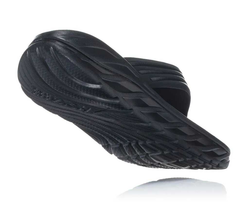 HOKA Hoka Ora Recovery Flip Black | Dark Gull Gray