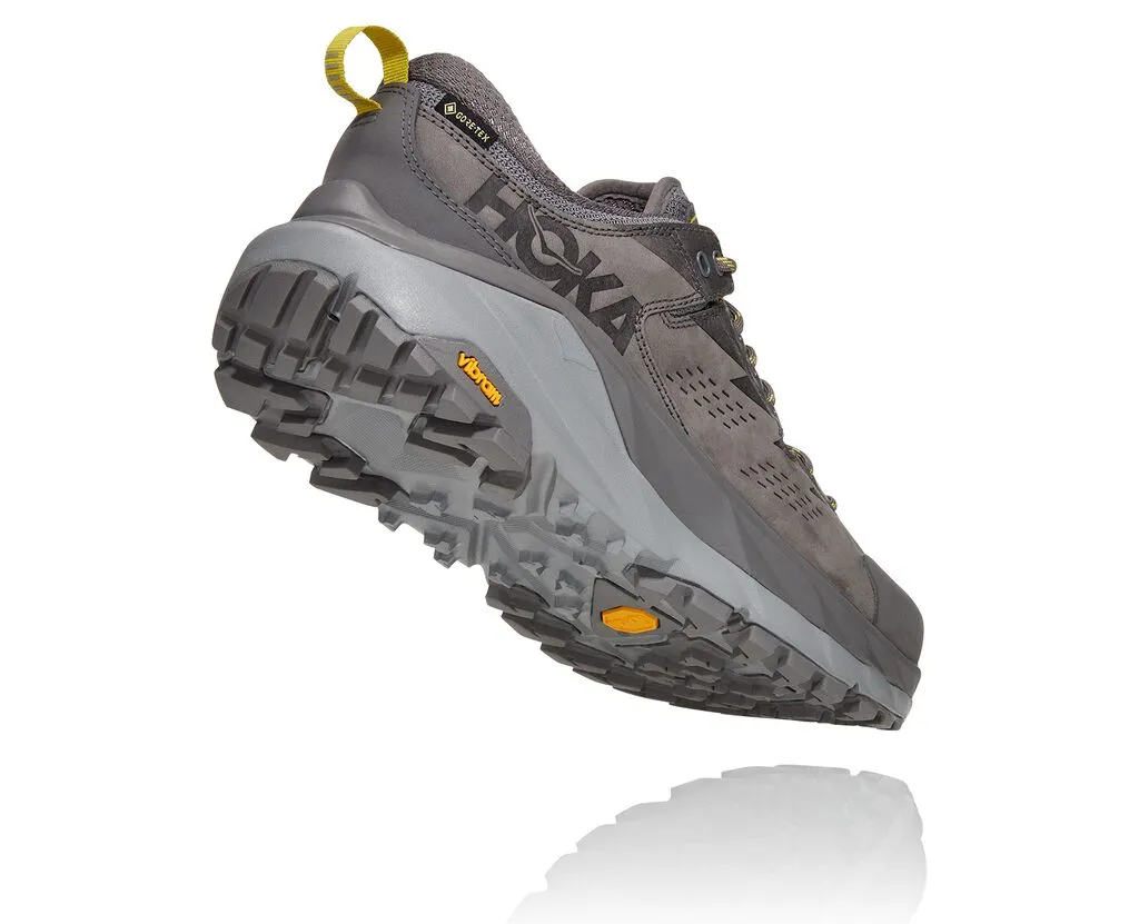Hoka One One Kaha Low GTX - Mens Charcoal Gray/Green Sheen