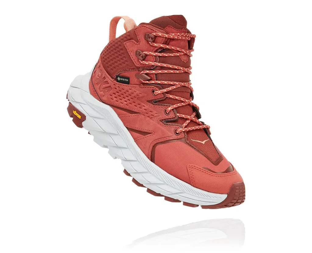 Hoka Women's Anacapa Mid Gore-Tex Hot Sauce / Cherry Mahogany