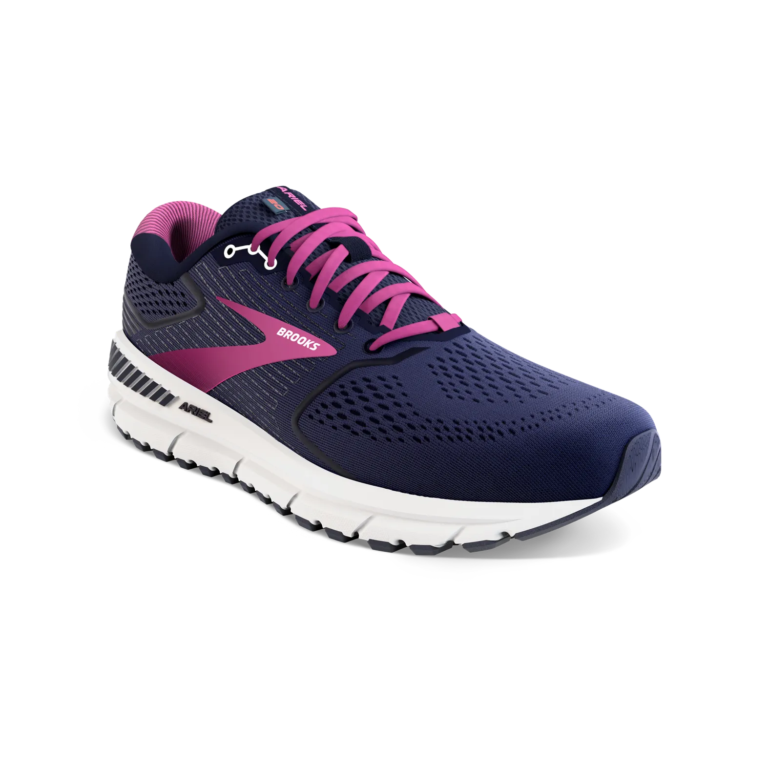 Brooks Women's Ariel '20 Peacoat/Vivid Viola/White