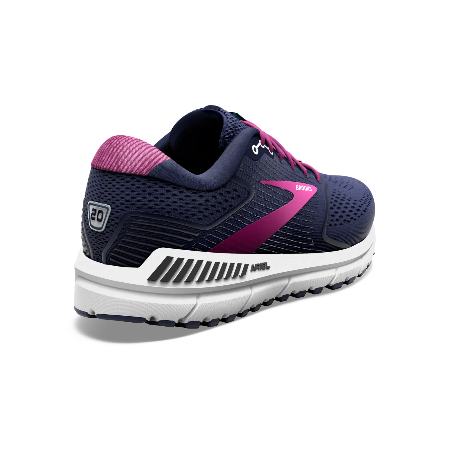 Brooks Women's Ariel '20 Peacoat/Vivid Viola/White
