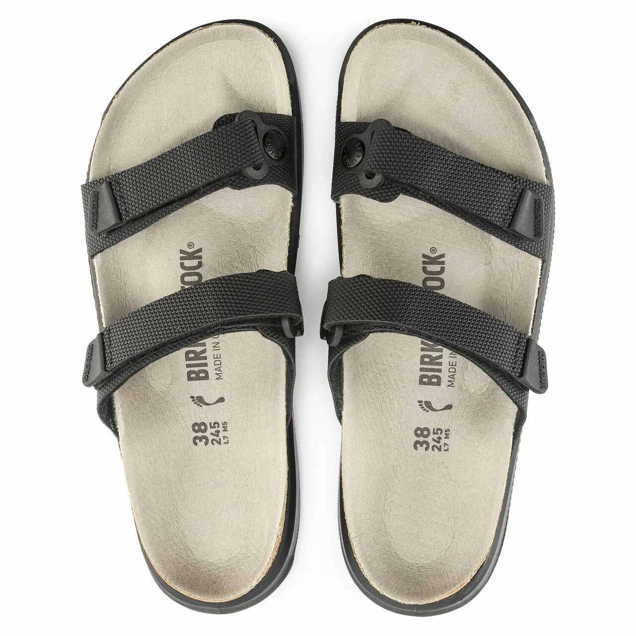 NWOT Birkenstock Men\'s Sahara Black Sandals Slip On Shoes. Sz: EU43/US 10 Birkenstock Arizona Flex Platform Narrow Slide Sandal (Women  main image 4