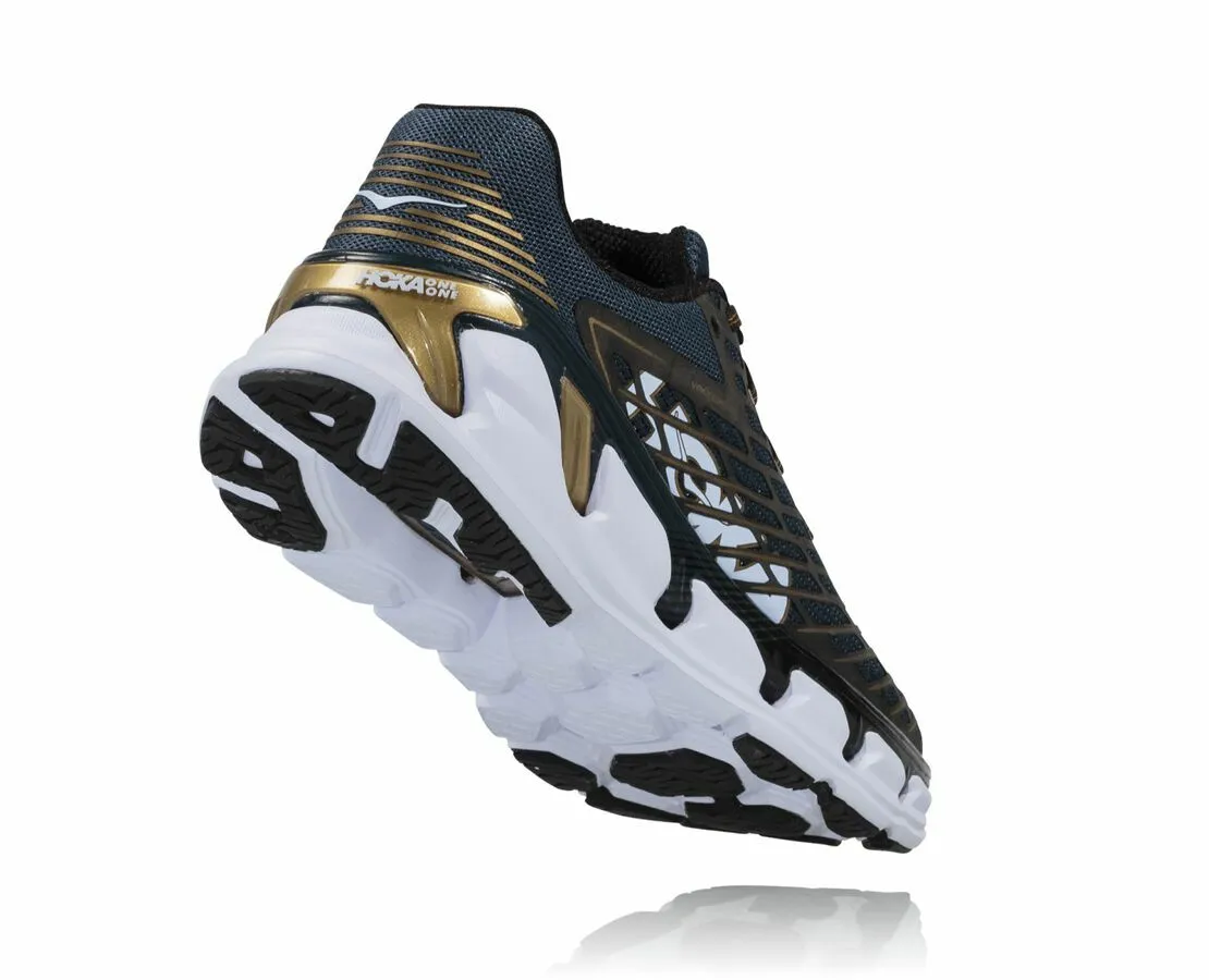 Hoka One One Vanquish 3 - Mens Midnight Navy/Metallic Gold