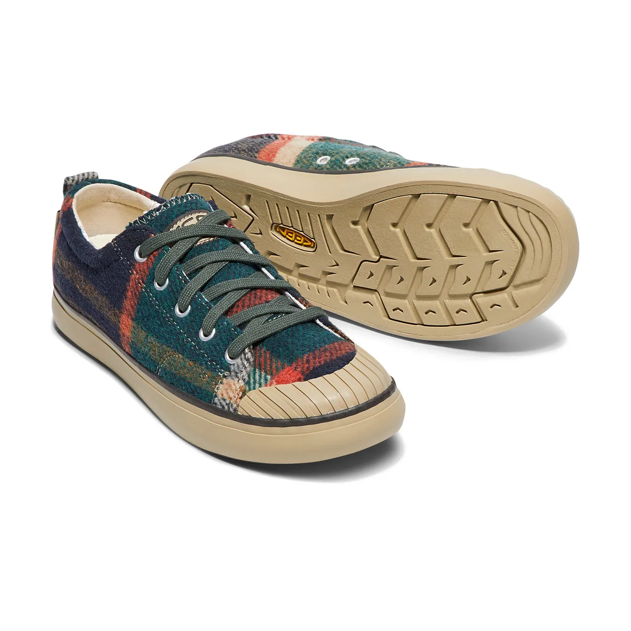 KEEN ELSA べージュ スニーカー Keen Elsa Sneaker Fleece Forest Night Wool