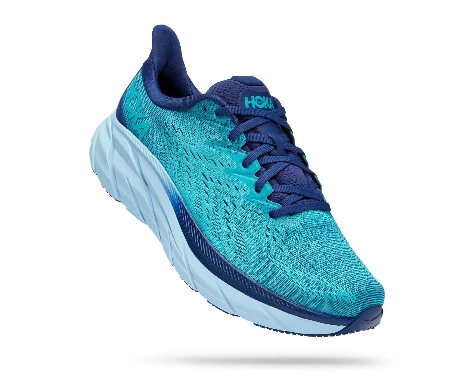 HOKA MEN'S CLIFTON 8 WIDE BELLWETHER BLUE / SCUBA BLUE