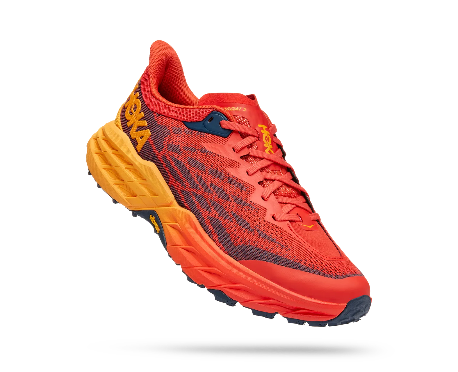 Hoka‎ One One Men\'s Olive Red Yellow Speedgoat 5 Athletic Running Shoes Size 13D Men main image 4