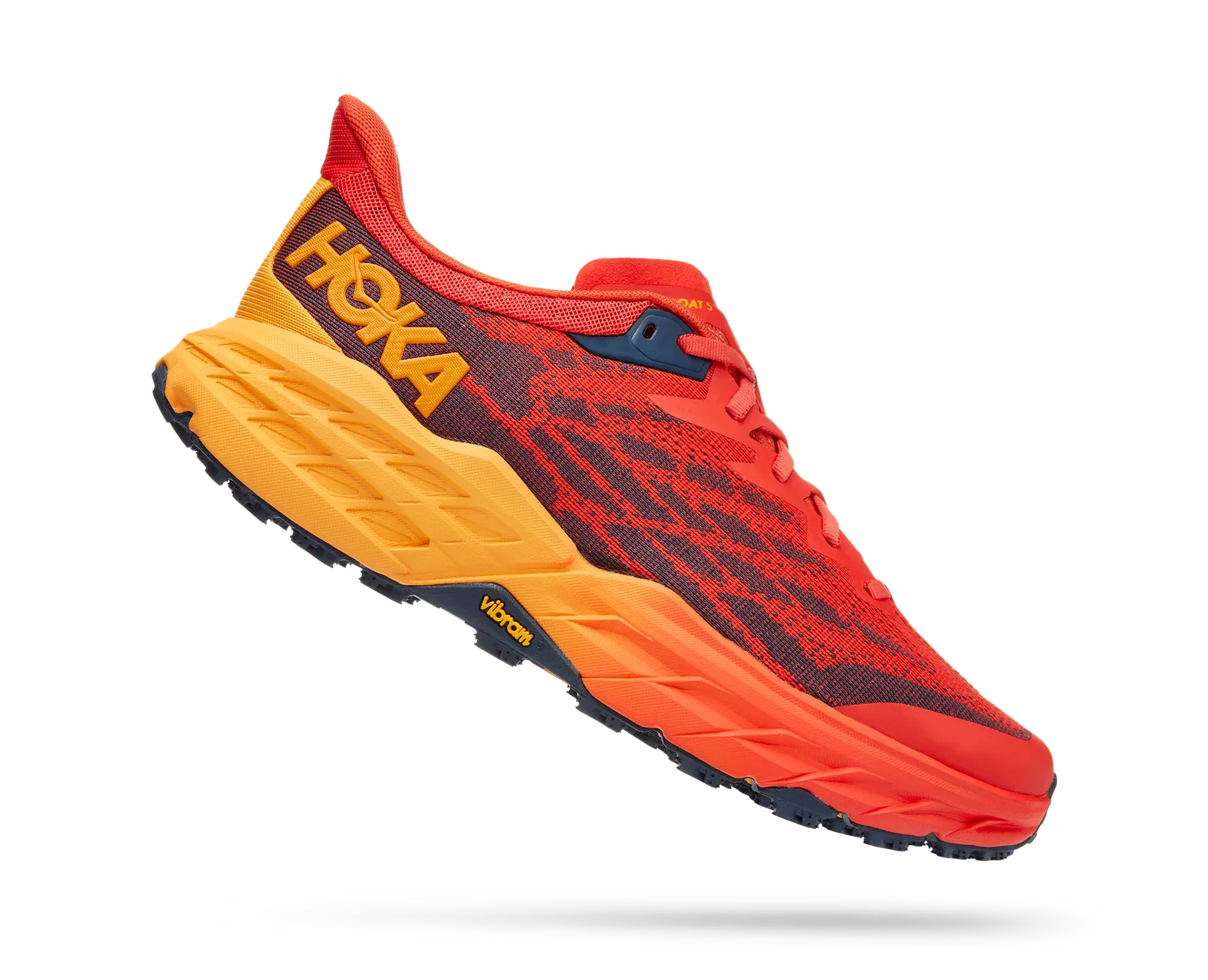 Hoka One One Speedgoat 5 Shoes Mens Size 10 Red Orange Trail Running Fiesta Hoka MEN main image 4