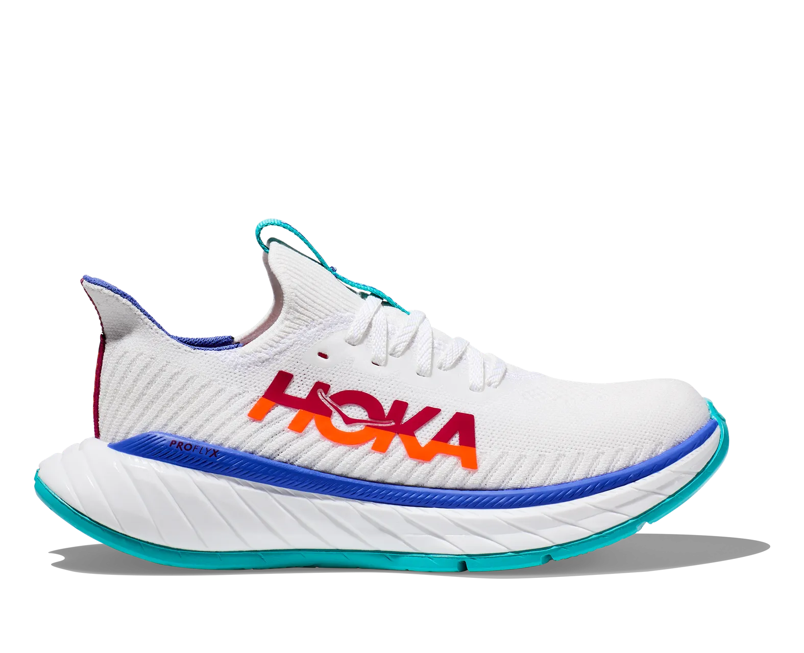 HOKA WOMEN'S CARBON X 3 WHITE / FLAME