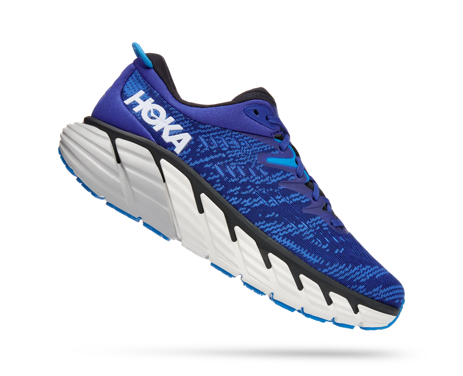 Hoka Gaviota 4 Men\'s Blue Athletic Running Shoes with White Midsole Shoe Review: HOKA Gaviota 4 | Fleet Feet main image 4