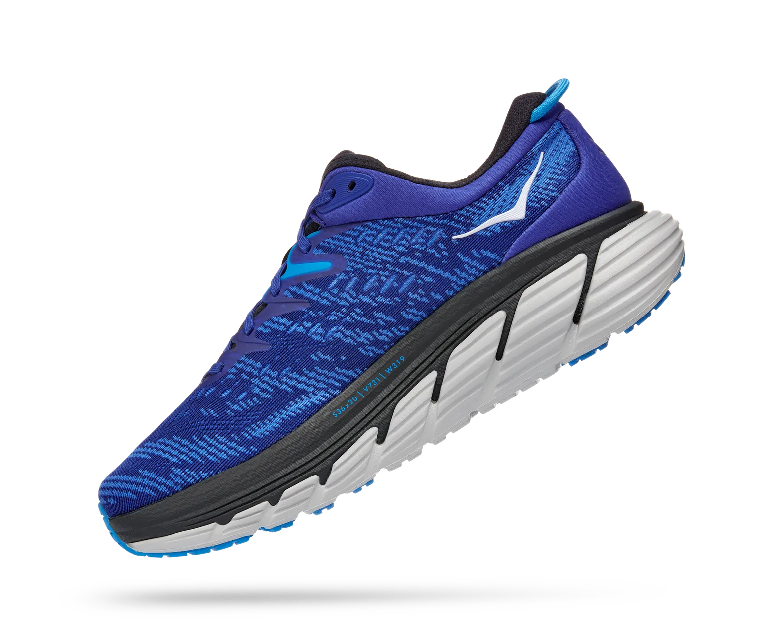 Hoka Gaviota 4 Men\'s Blue Athletic Running Shoes with White Midsole Shoe Review: HOKA Gaviota 4 | Fleet Feet main image 2