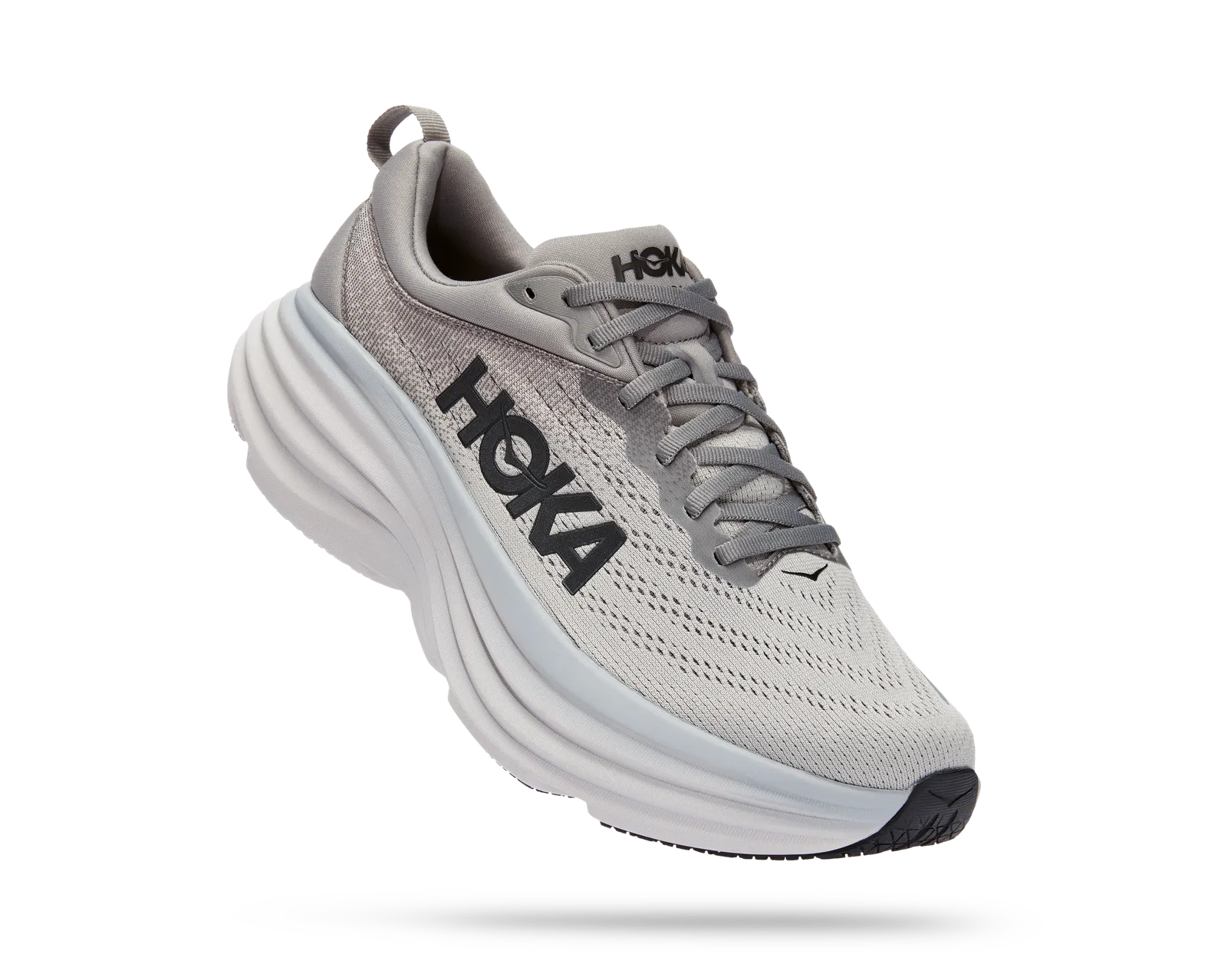 HOKA Men's Bondi 8 Sharkskin/Harbor Mist