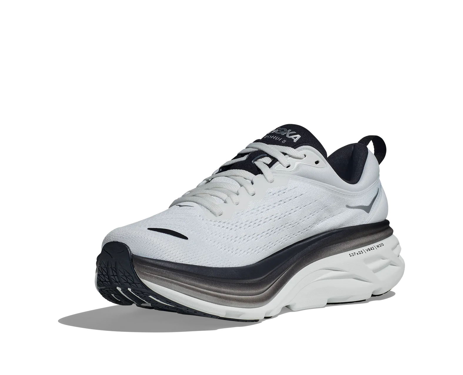 HOKA Men's Bondi 8 WHITE/BLACK