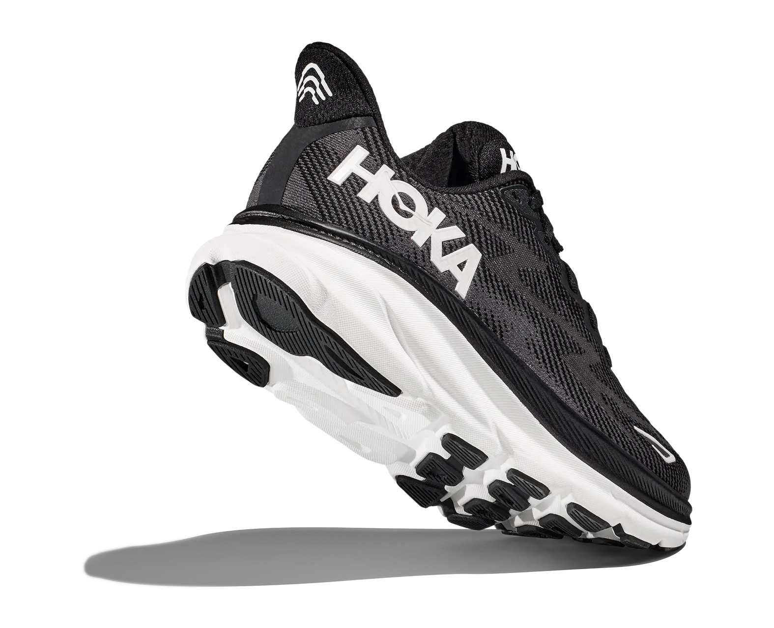 Hoka Men\'s Clifton 4 Running Shoe - Black/White Hoka One One Clifton 4 Mens 10.5 Black White Athletic Shoes  main image 2