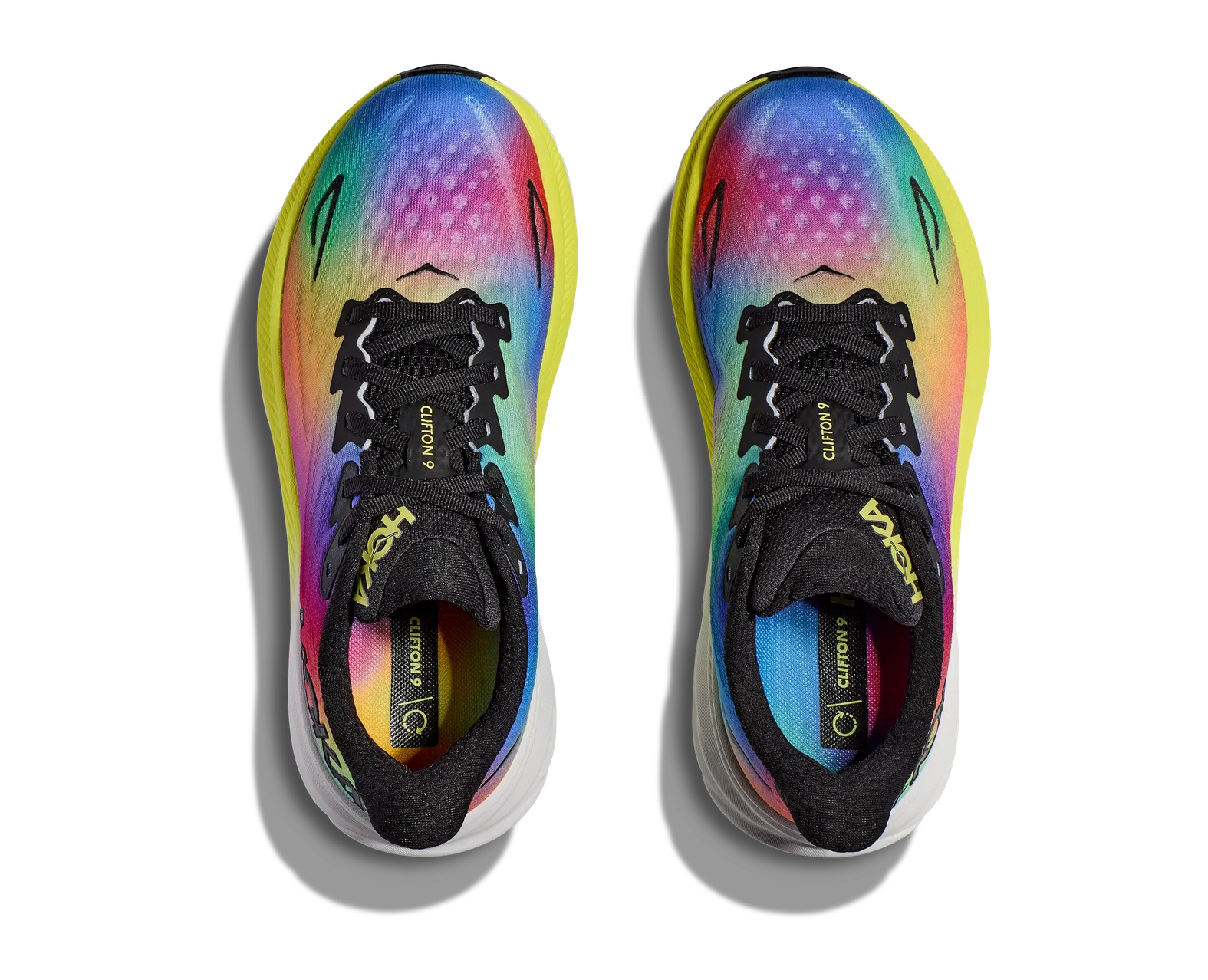 HASH. レインボー S 9 HOKA Women's Clifton 9 Black/Multicolor