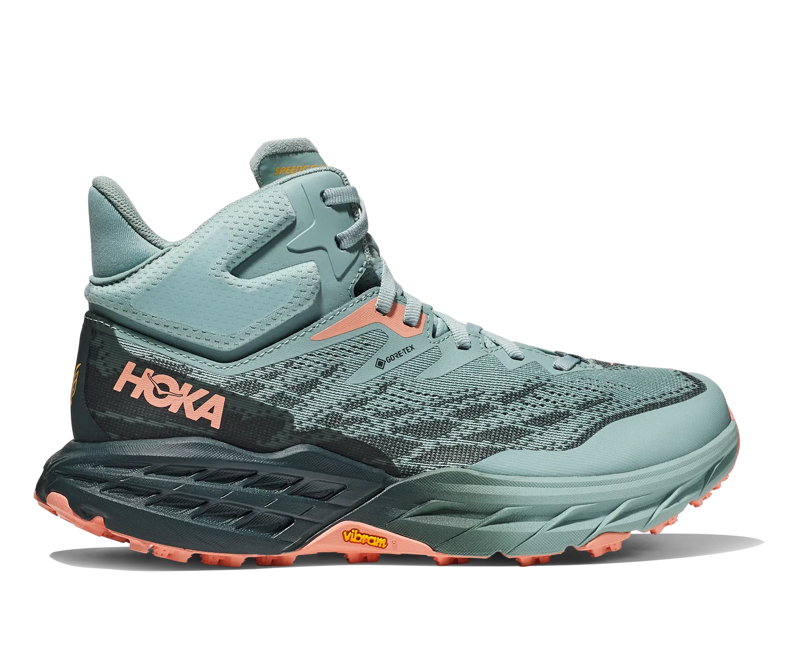 Hoka Women's Speedgoat 5 Mid GTX agave/spruce