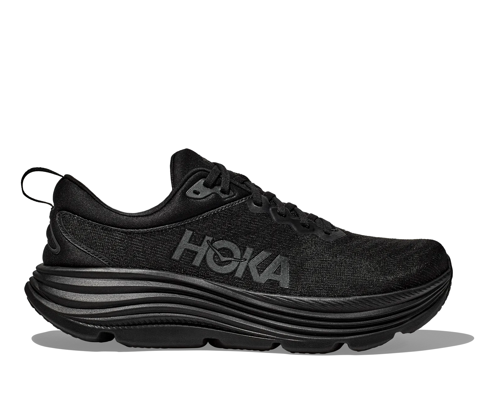 NEW HOKA men\'s gaviota 5 running shoes in black/white Hoka MEN main image 4