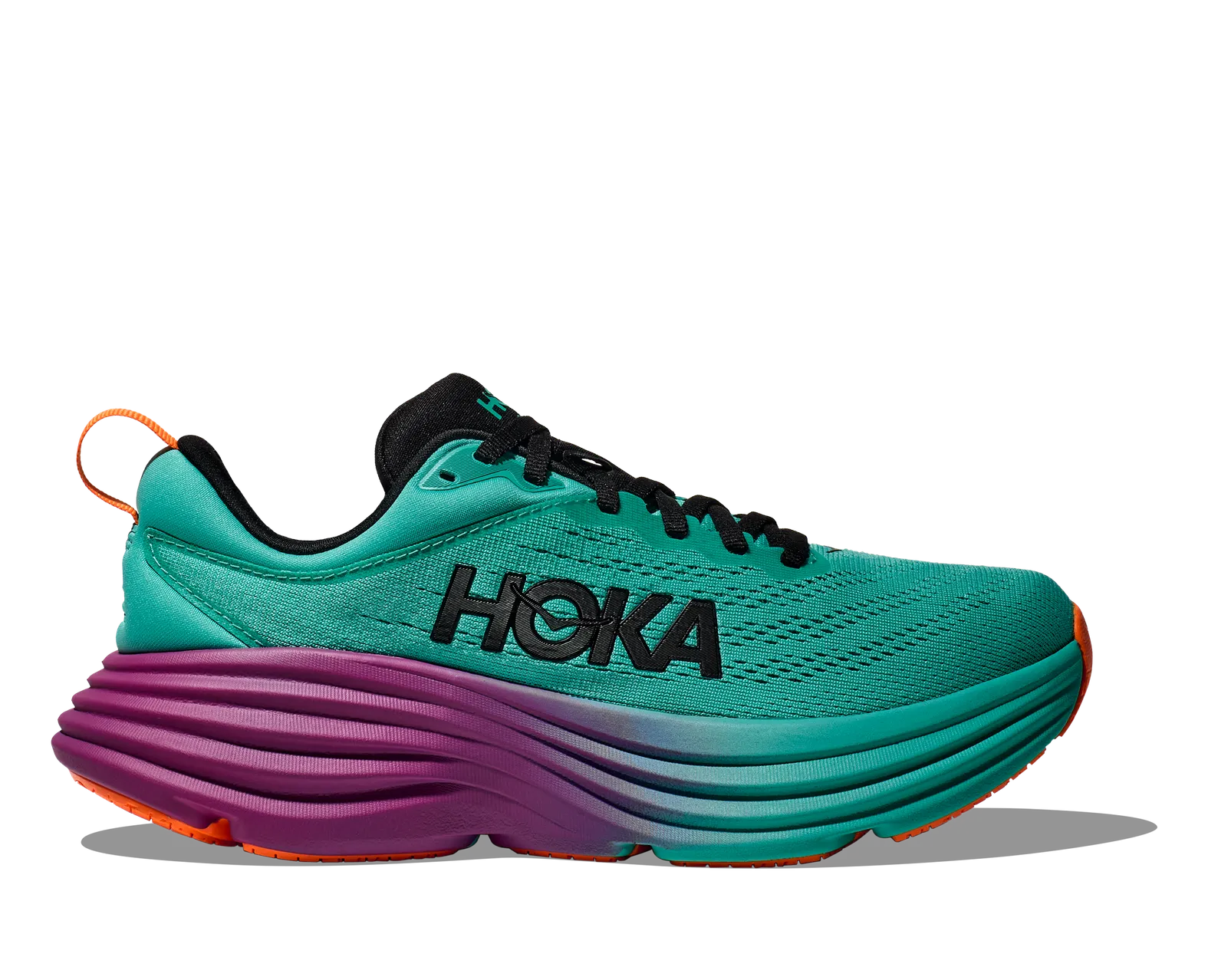 Hoka Women's Bondi 8 ELECTRIC AQUA / BLACK