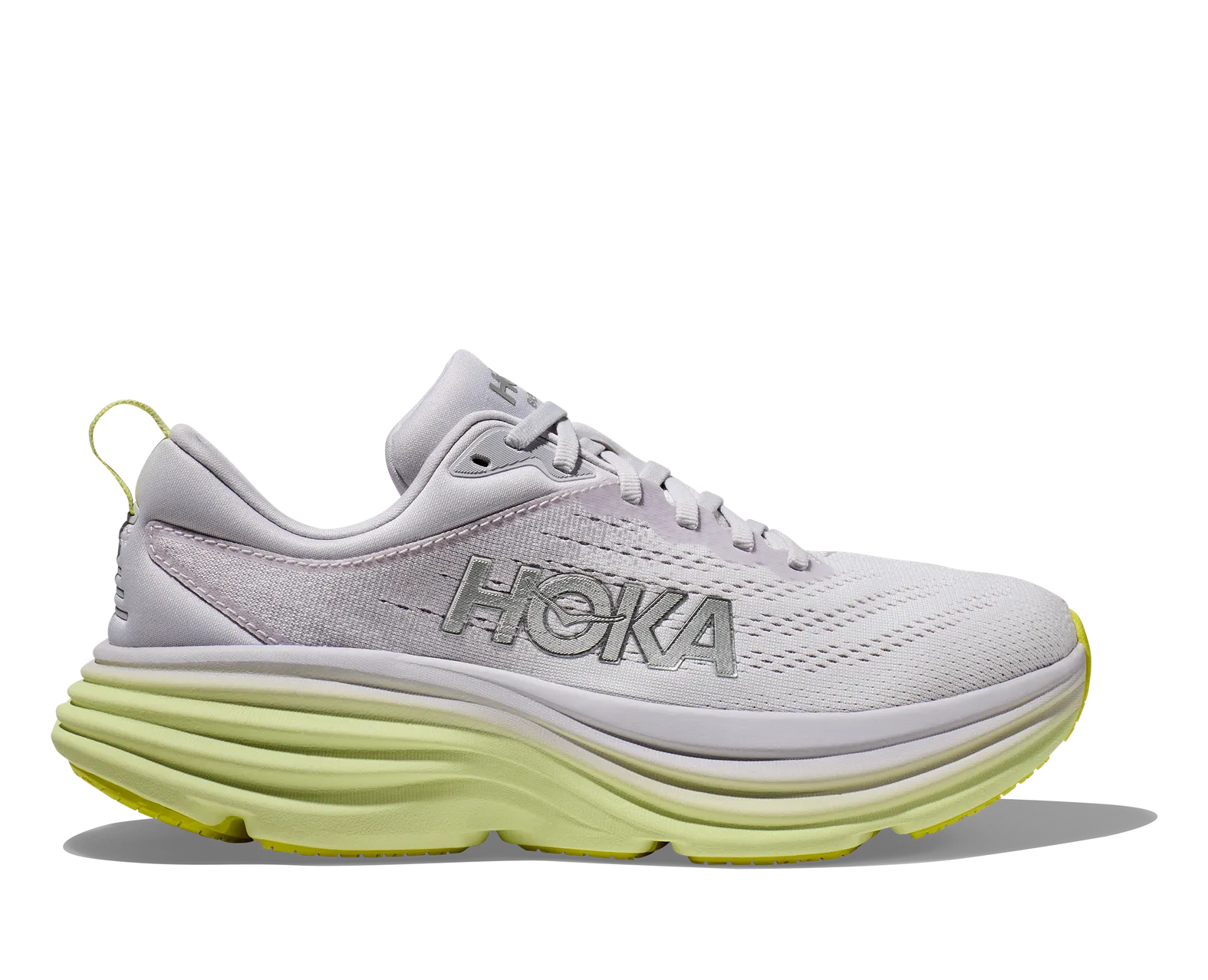 HOKA Women's Bondi 8 NIMBUS CLOUD / LUMINARY GREEN