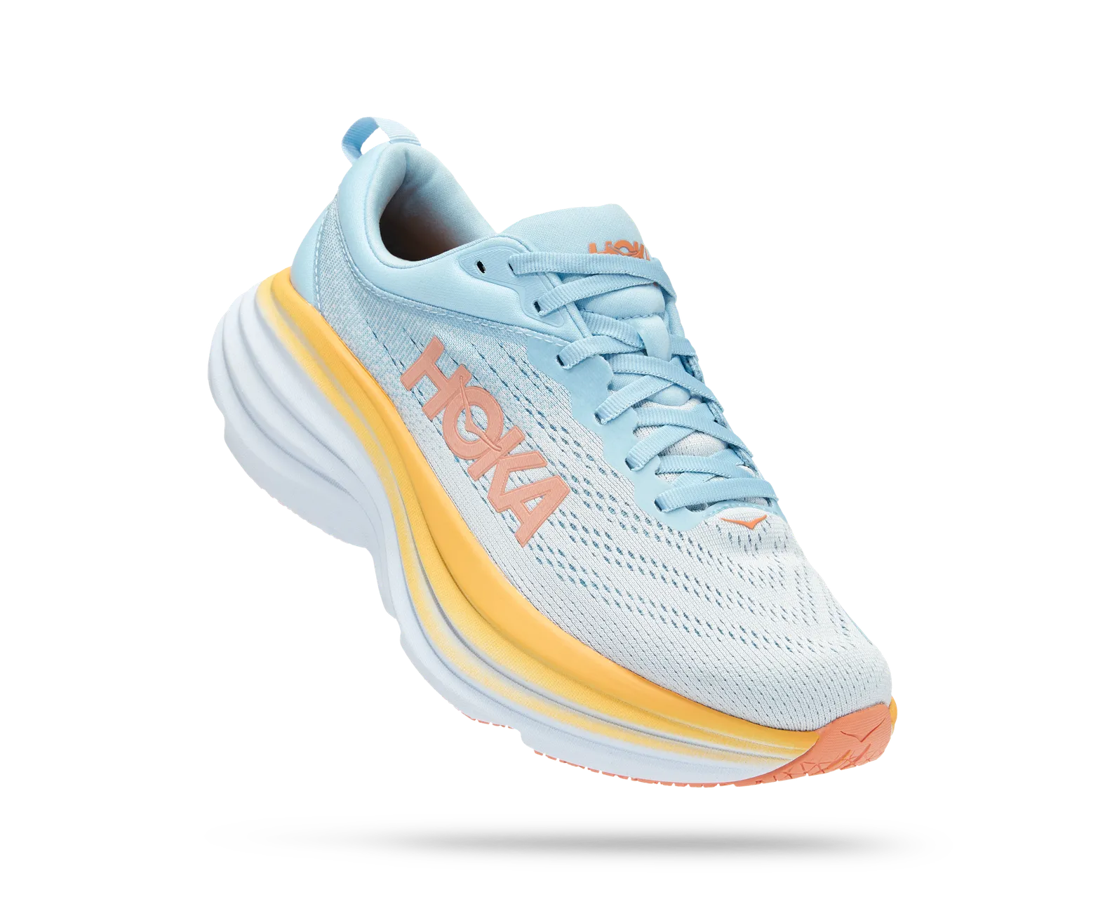 Hoka One One Bondi 8 Mens Size 8D Blue Yellow Athletic Running Shoes Sneakers HOKA Men main image 4