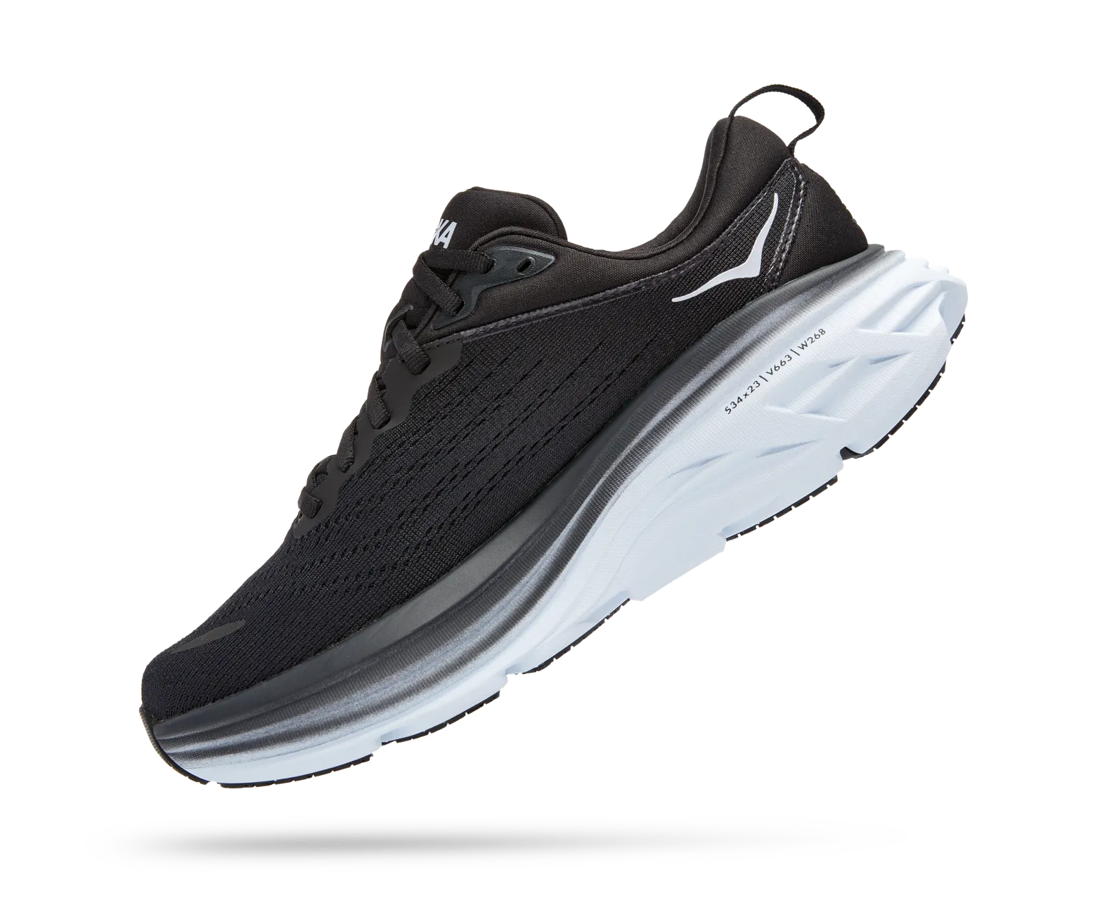 HOKA BONDI 8 レディースシューズ ブラック23.5cm Hoka Women's BONDI 8 BWHT Black/White
