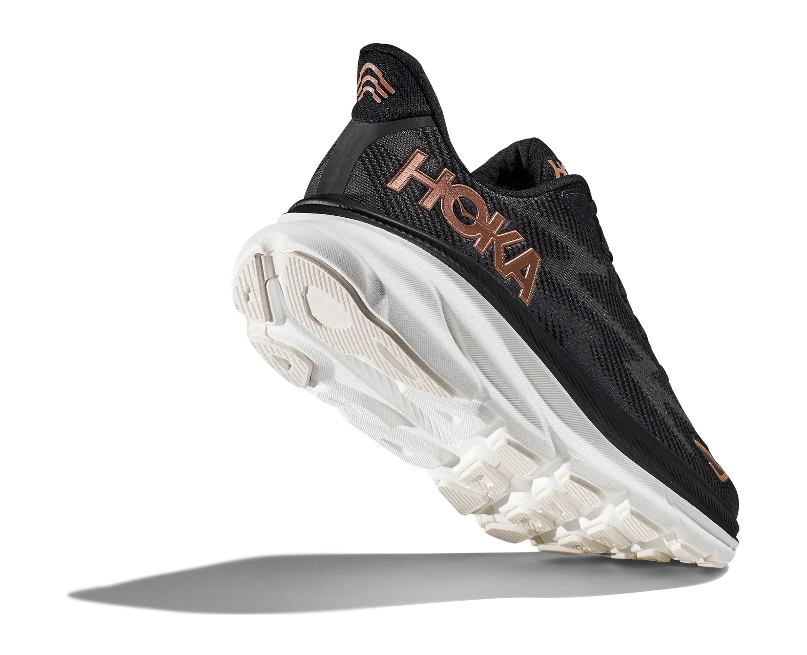Hoka Women's Clifton 9 Wide Black/Rose Gold