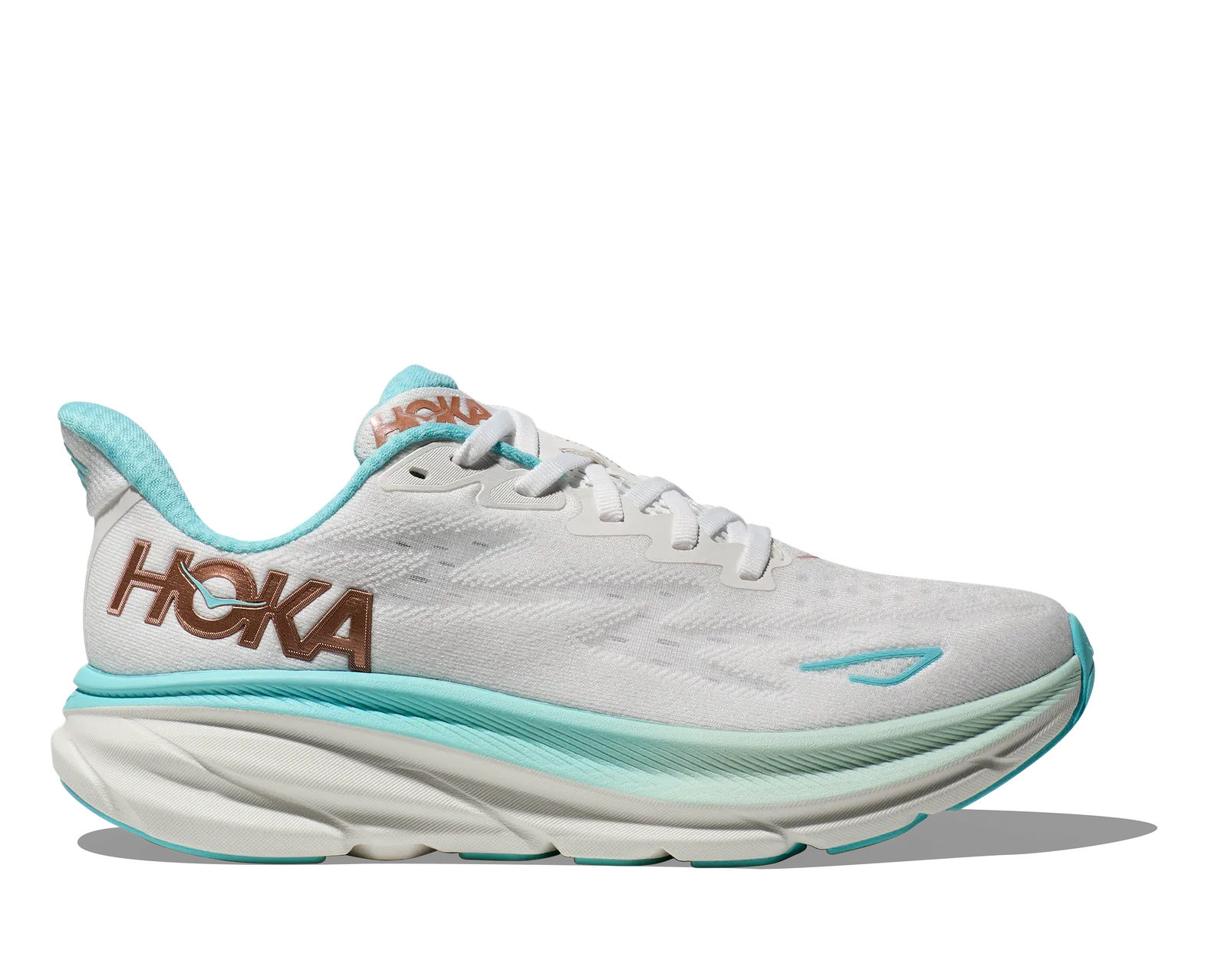 Hoka Women's Clifton 9 Wide Frost/Rose Gold