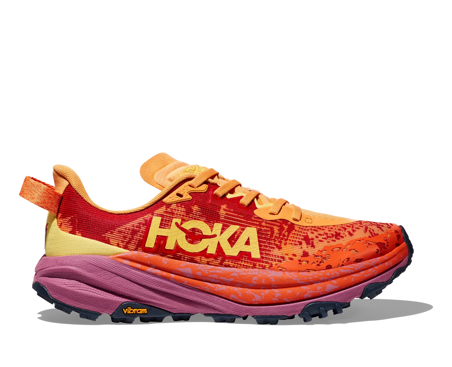 ᙢ̤̮ Hoka Men's SPEEDGOAT 6 WIDE SRBT Sherbet/BeetRoot