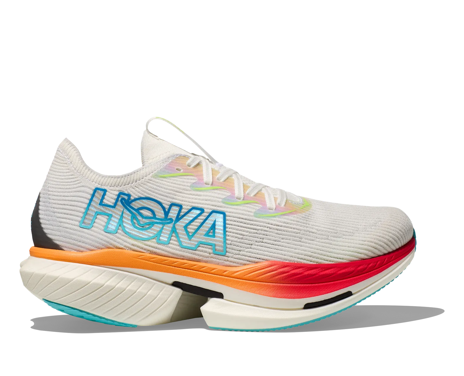 Hoka One One Men\'s White Running Sneakers with Orange & Purple Accents CULTURE SNEAKERS® | NOW AVAILABLE IN-STORE?BELOW MALL PRICE  main image 4