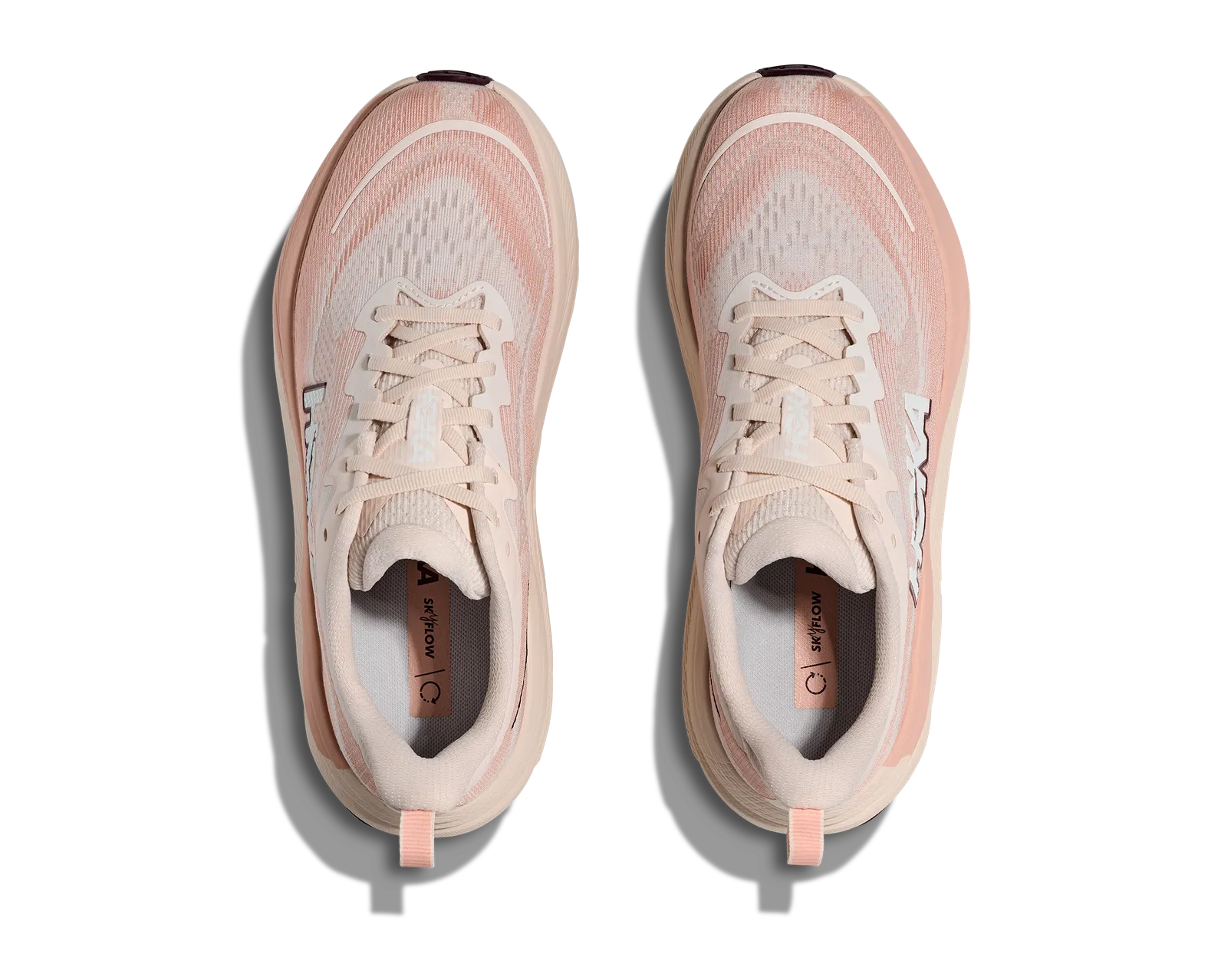 HOKA WOMENS SKYFLOW ROSE CREAM/ROSE LATTE