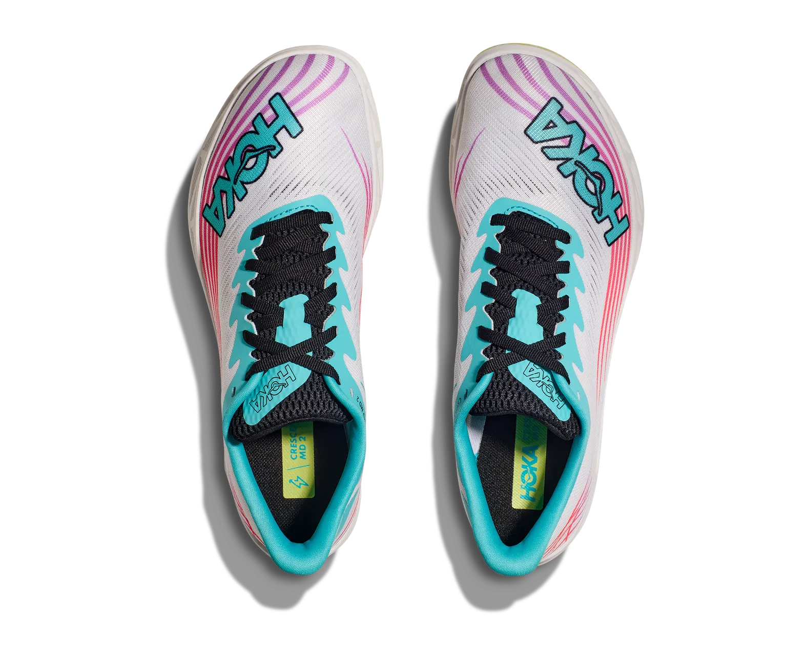 HOKA Unisex Unisex Crescendo MD 2 Track Spikes WHITE / CIELO BLUE
